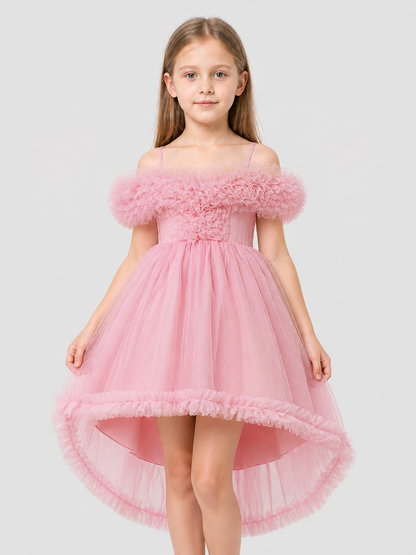 Girls’ Princess Dress with Straps and a Full Skirt product detail 3