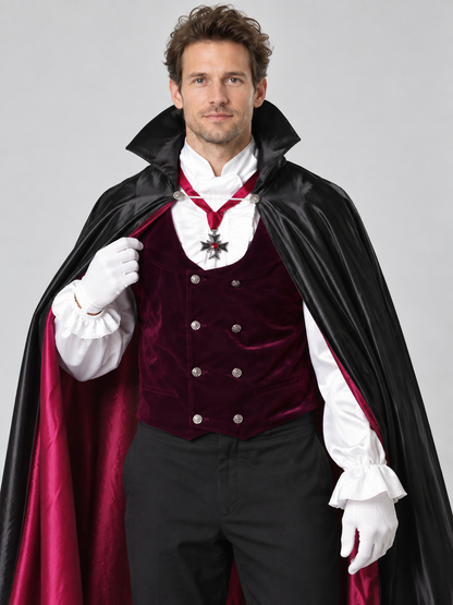 Adult Vampire Costume with Black Cape