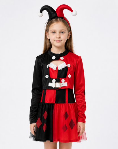 Halloween clown costume with dress and hat Costume Dresses detail 3