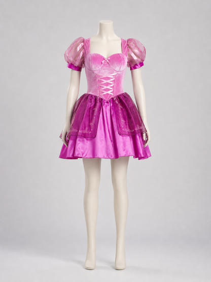 Princess Cosplay Dress with Full Skirt and Bows Costume Dresses detail 2