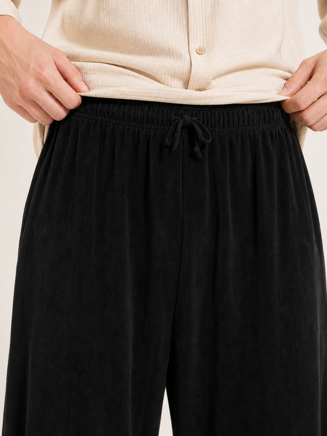 Black Pants for a Costume Look with Cuffs