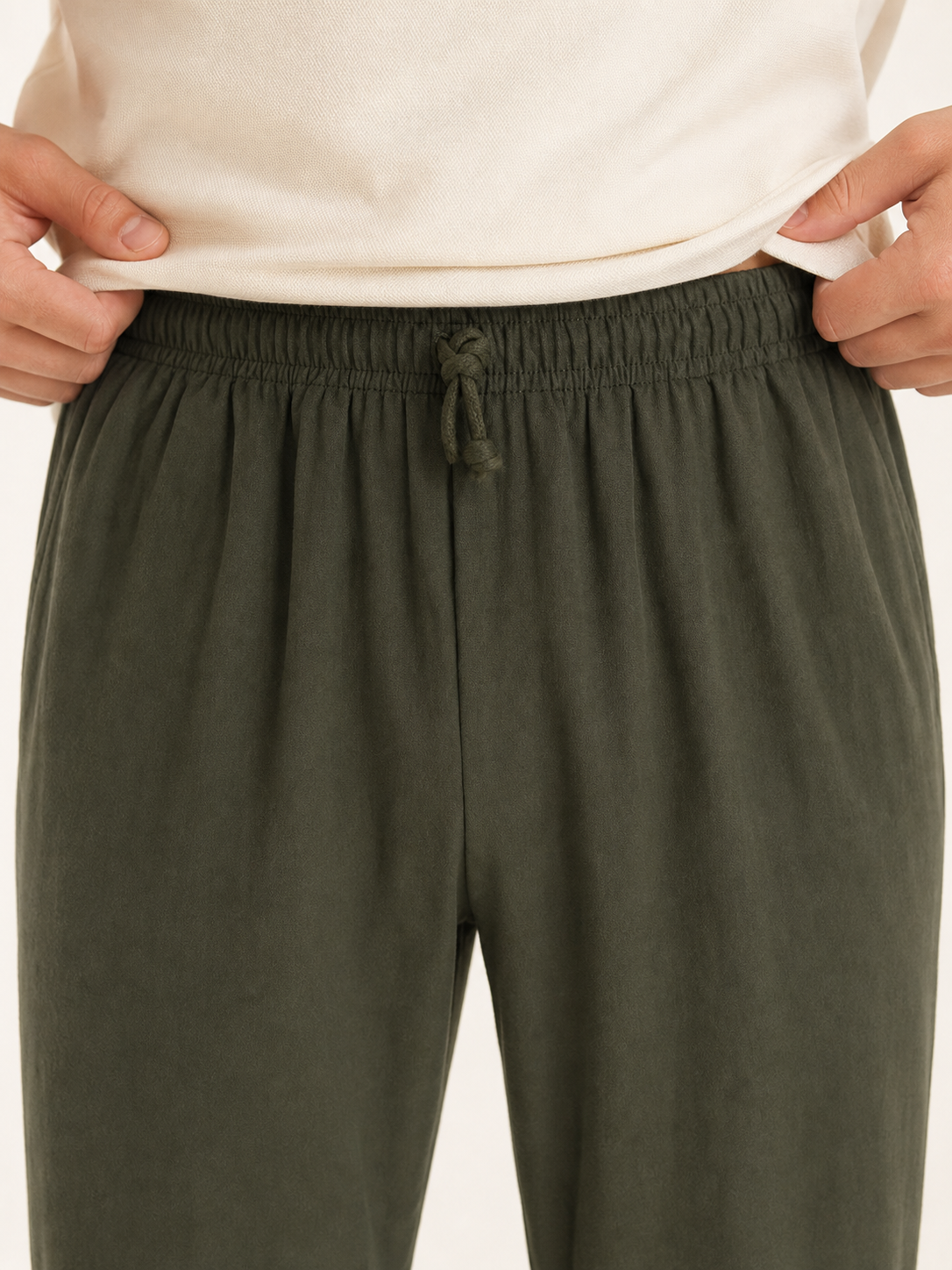 Relaxed-Fit Cargo Pants with Drawstring Cuffs