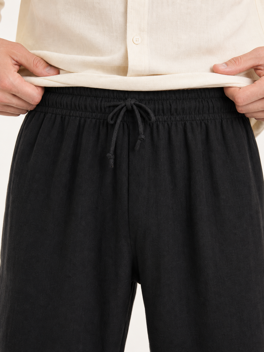 Men’s jogger pants with cuffs and drawstring