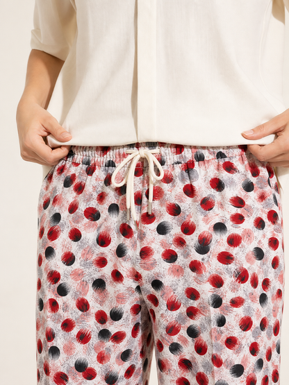 Women's printed set, T-shirt and long pants