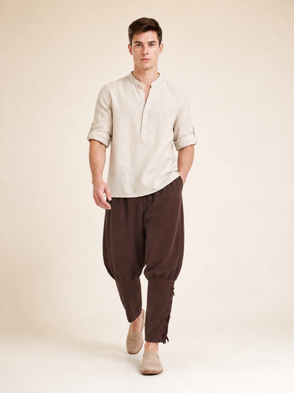 Brown pirate-style pants for cosplay
