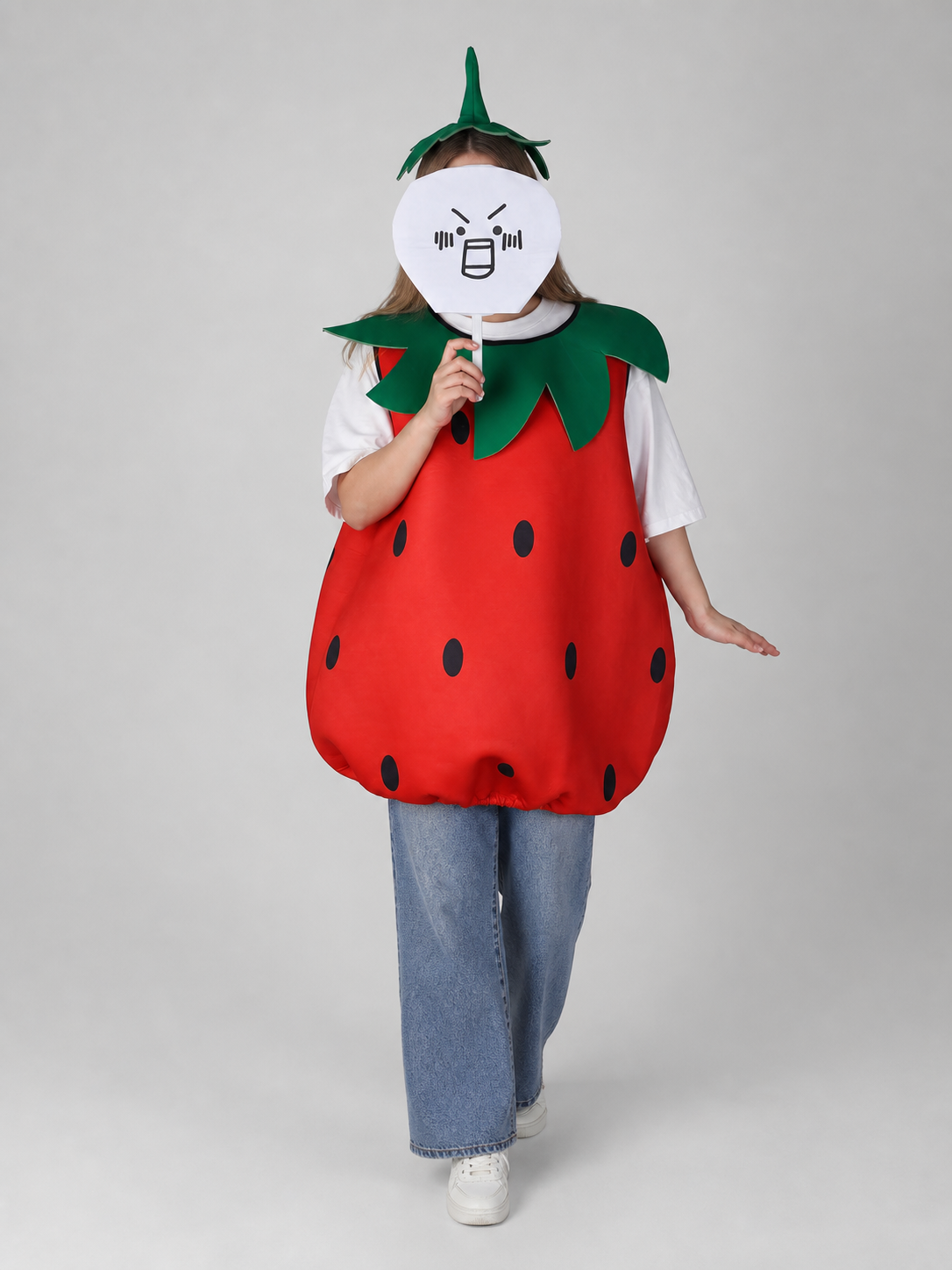 Adult Strawberry Costume with Mask