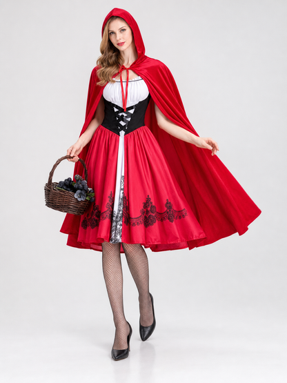 Little Red Riding Hood Costume with Cape and Dress