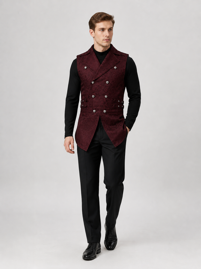 Victorian-Style Suit Vest, Wine