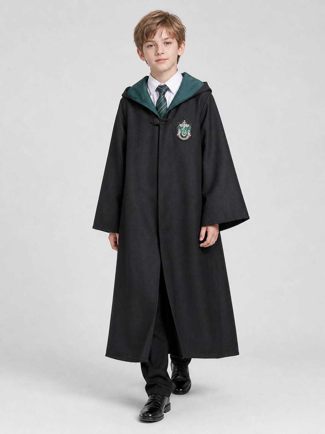 Wizard Robe with Hood and Chest Patch