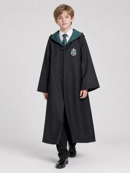 Wizard Robe with Hood and Chest Patch
