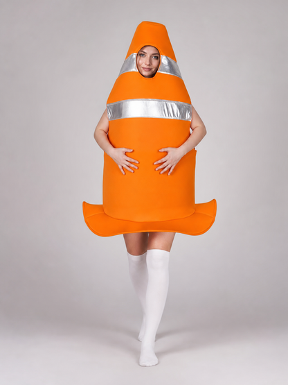 Adult Orange Traffic Cone Costume for Parties