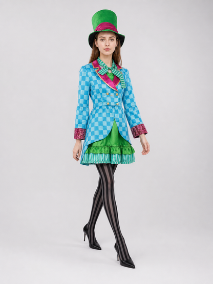 Alice Cosplay Costume: Jacket, Skirt, Top Hat