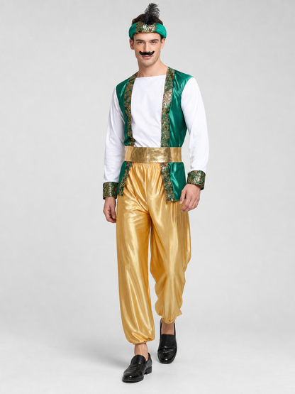 Aladdin Carnival Costume with Vest and Harem Pants