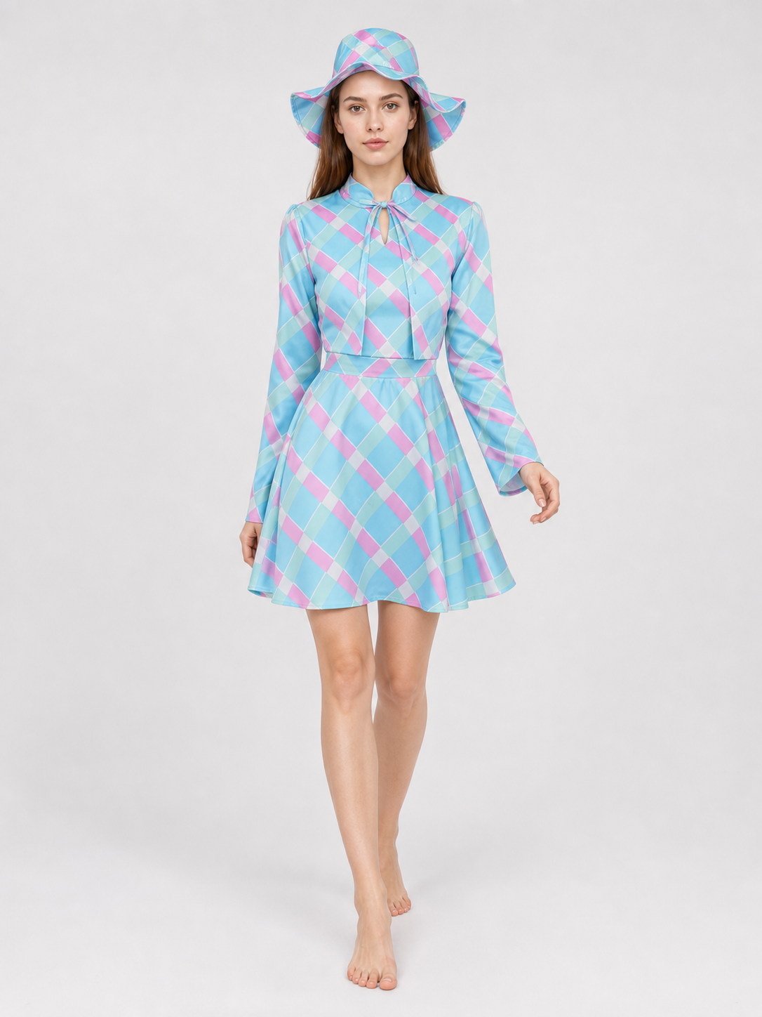 Barbie Cosplay Costume: Dress, Hat, and Belt