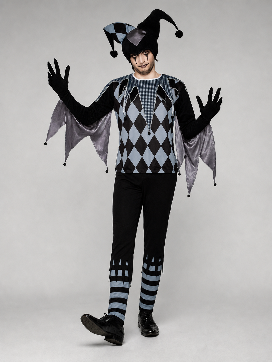 Jester-Style Clown Cosplay Costume for Halloween