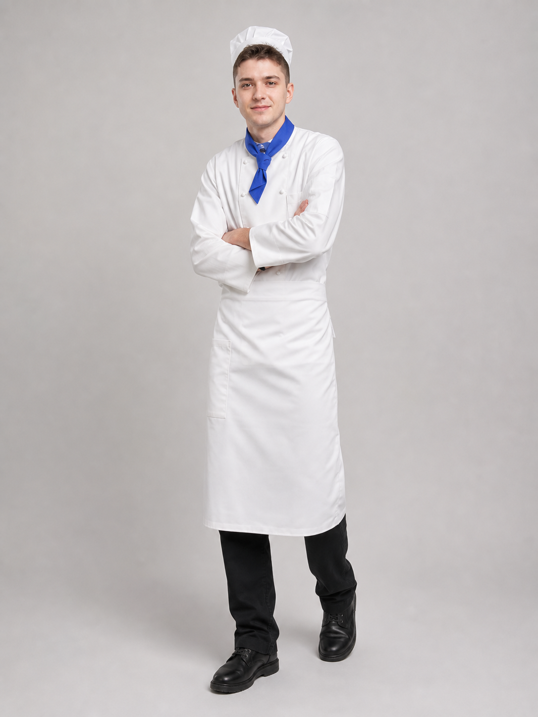Halloween chef costume with apron and chef hat
