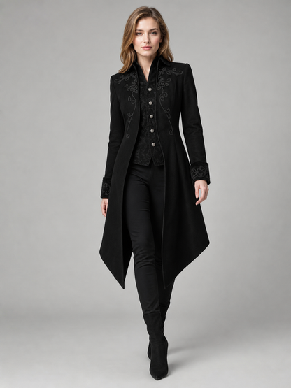 Carnival Gothic Frock Coat with Embroidery