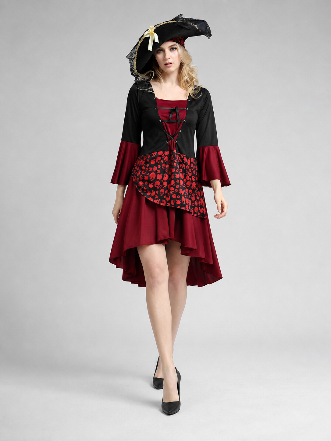 Halloween Pirate Costume with Hat and Dress