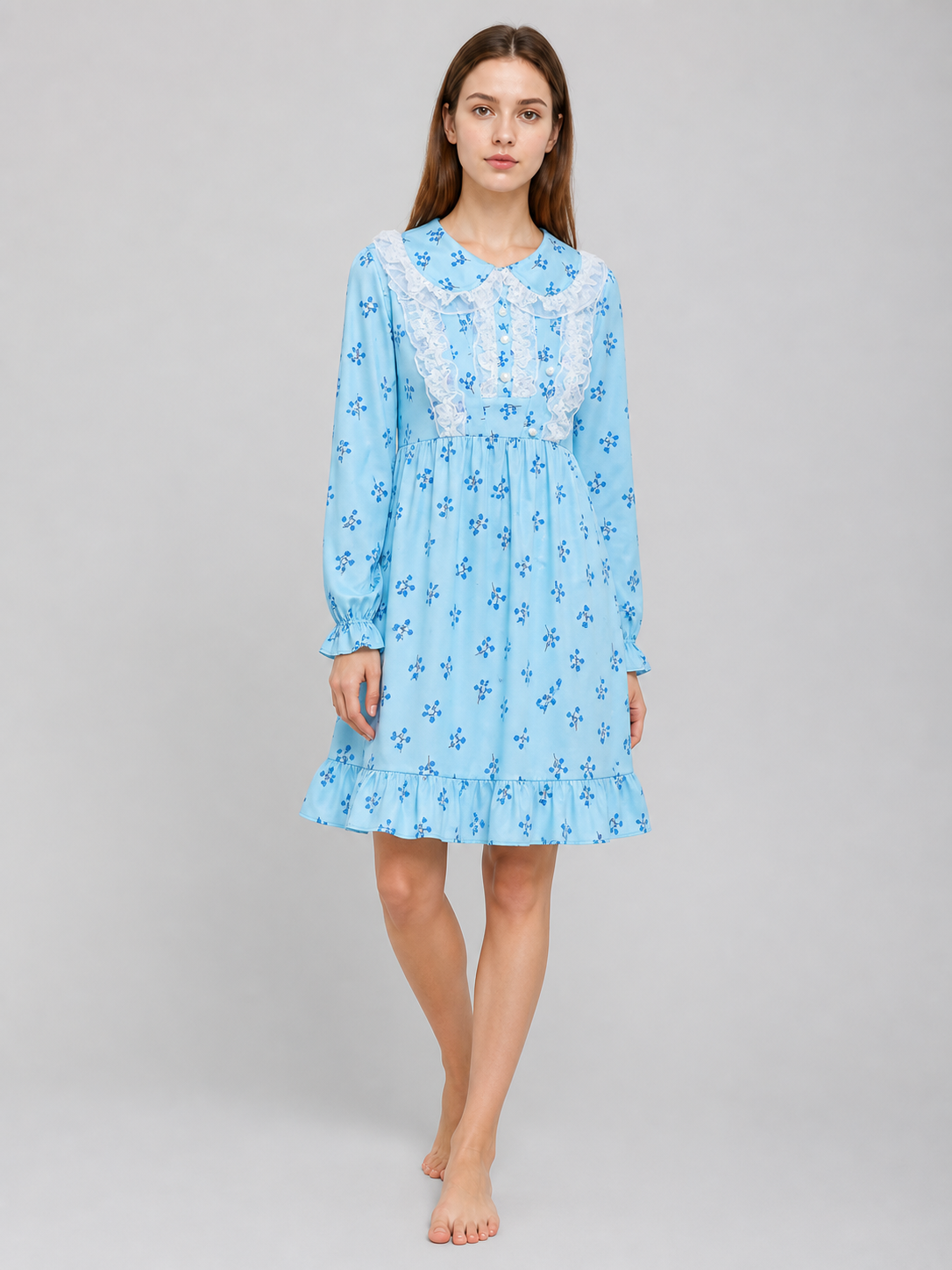 Peter Pan Collar Blouse with Lace for Cosplay