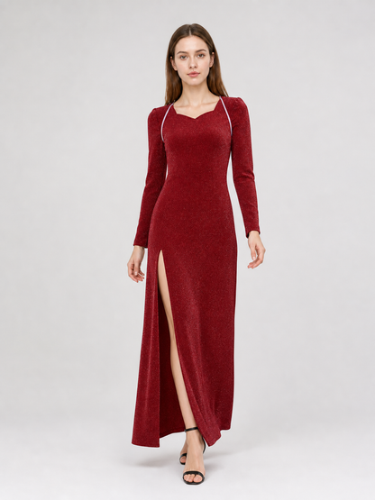 Shrek Cosplay Dress: Red Evening Maxi