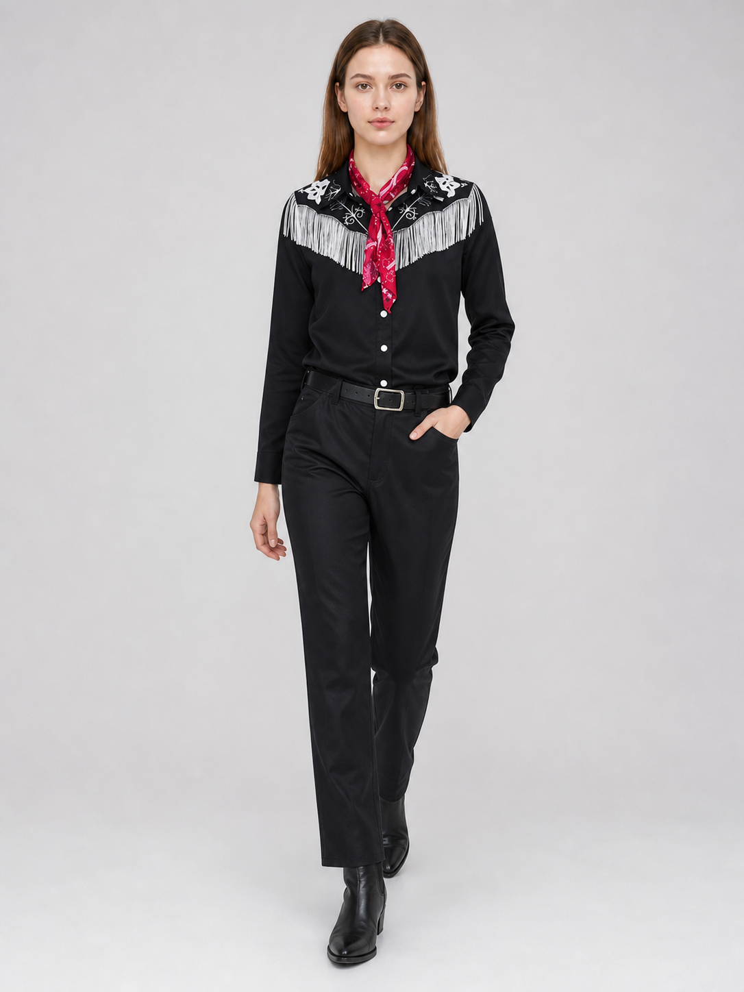 Cowboy cosplay costume: shirt, pants, hat