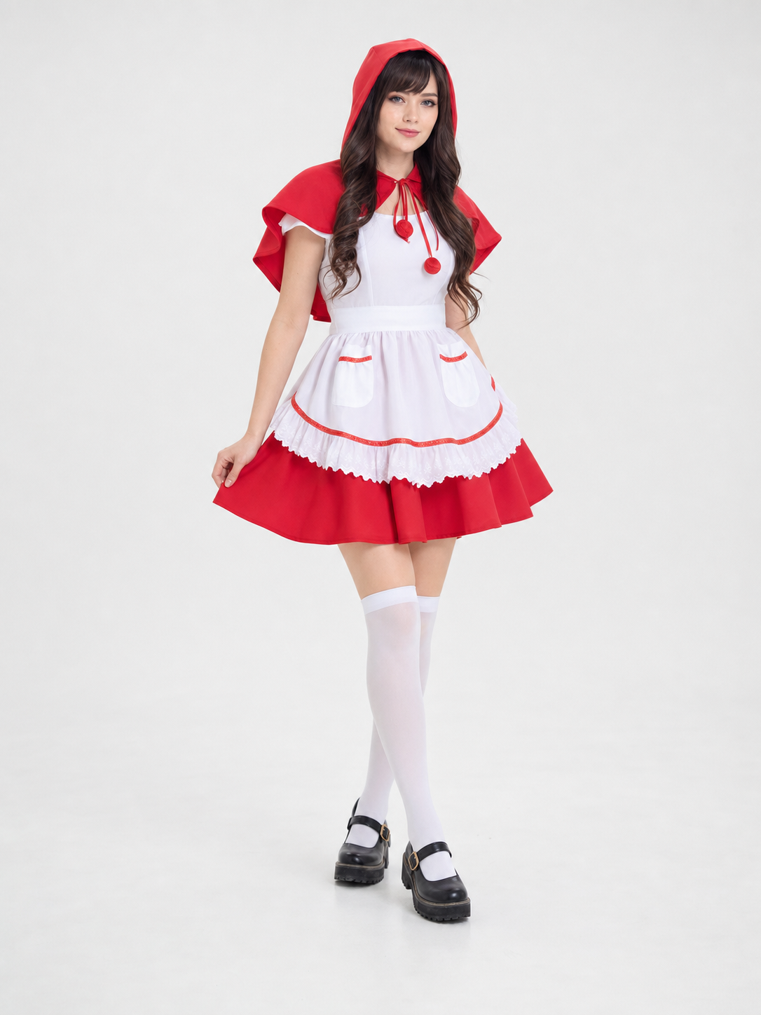 Little Red Riding Hood Costume with Cape and Apron