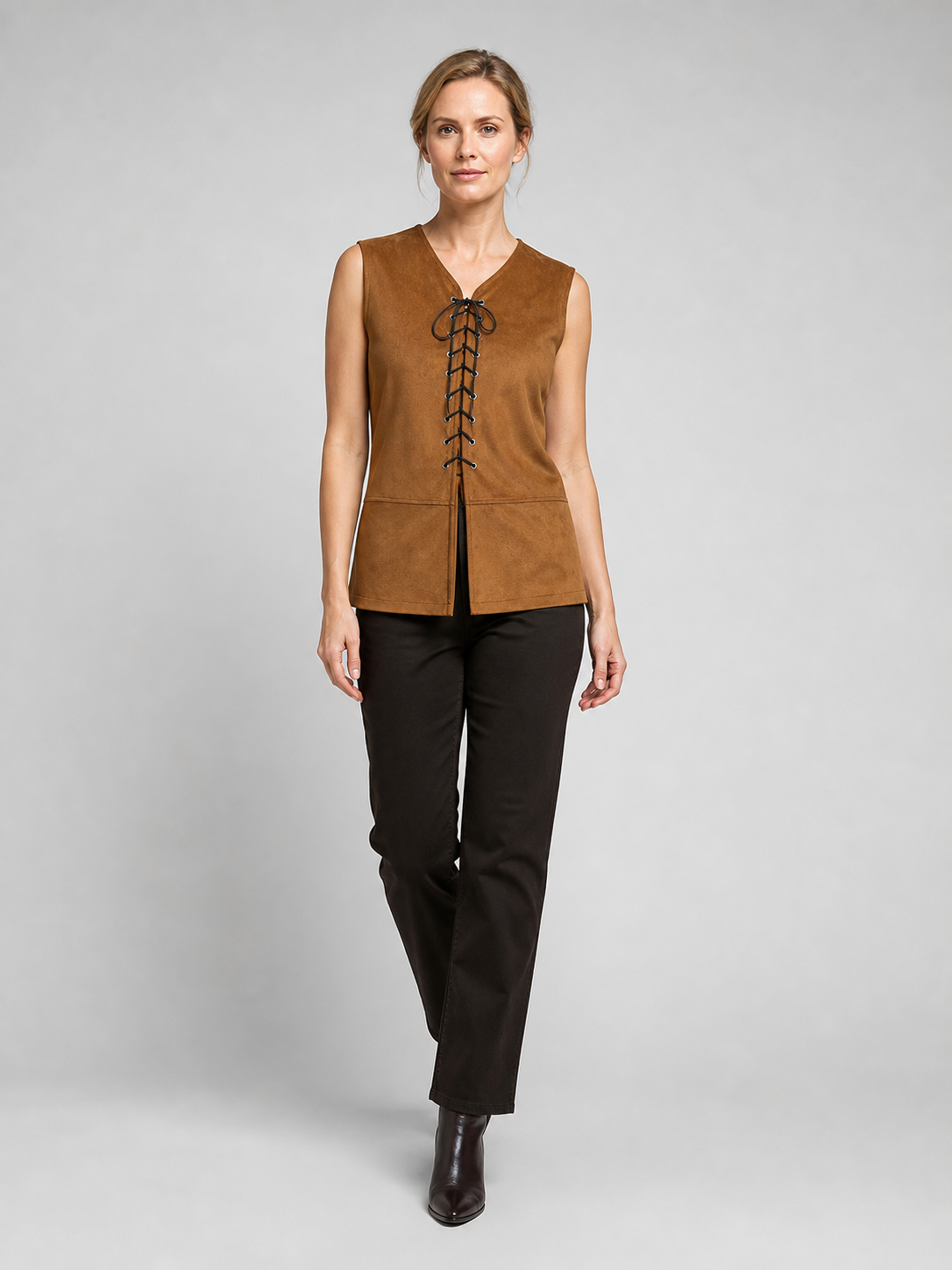 Medieval-Style Lace-Up Vest for Halloween