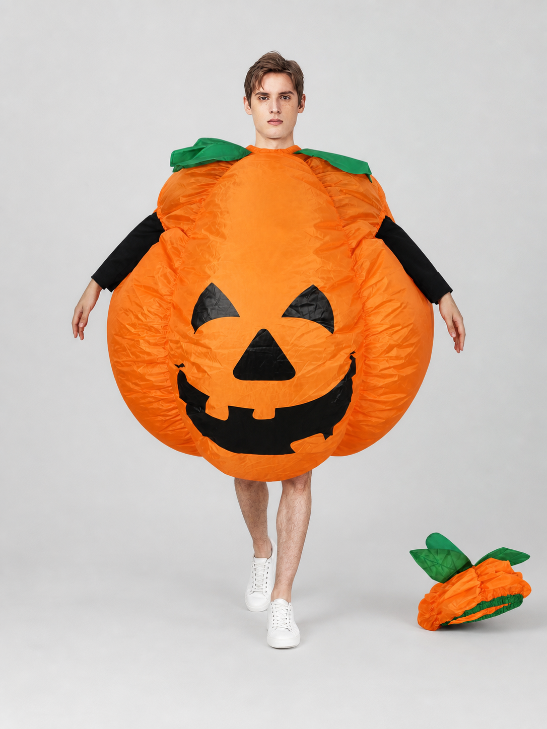 Inflatable Pumpkin Costume with Hat for Halloween