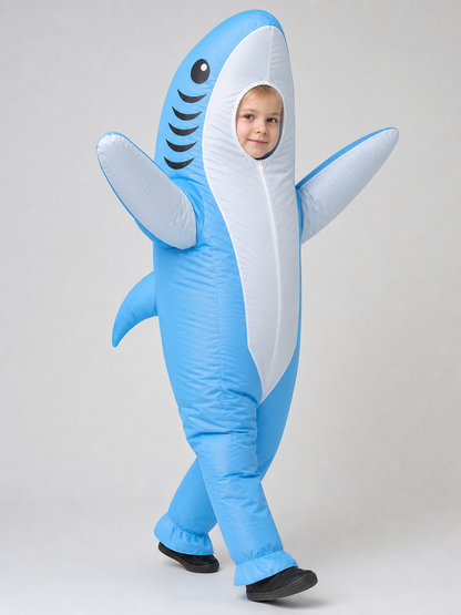 Inflatable Shark Costume with USB Fan for Parties