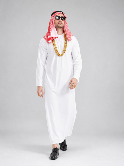Arabic costume with headscarf and glasses for parties