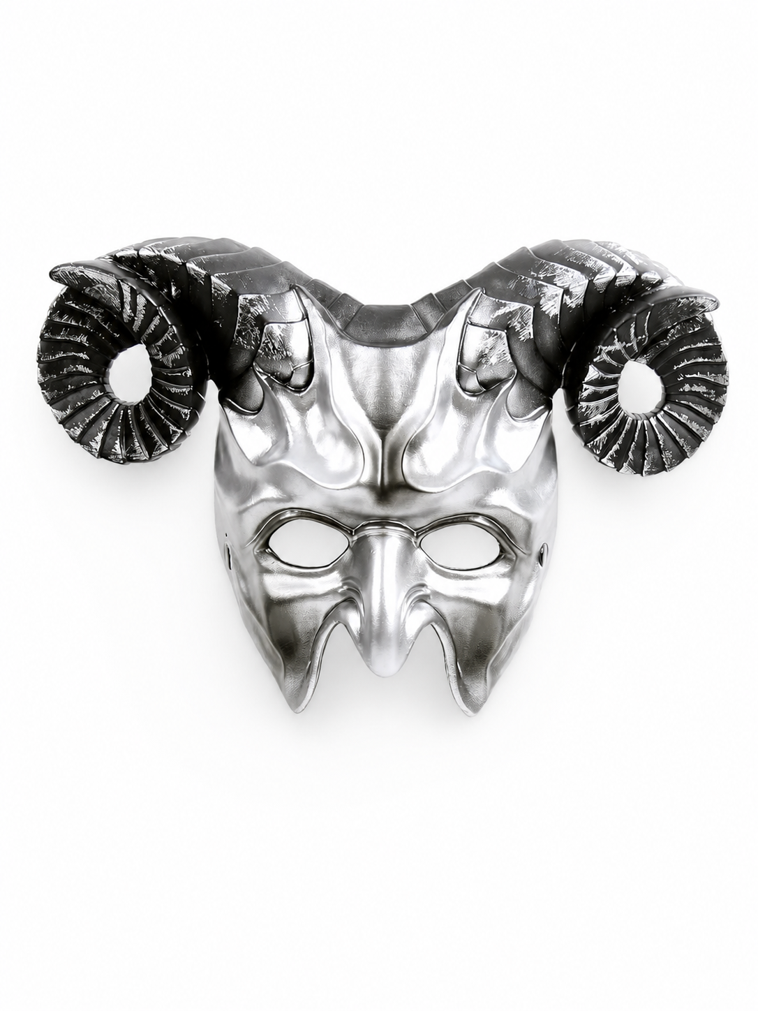 1pc Halloween Horned Demon Face Mask, Full Face Gothic Horror Style for Costume Party