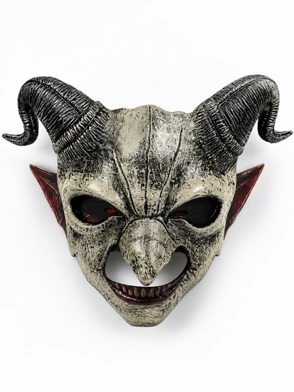 Demonic Half Mask for Halloween, Cosplay, and Photo Shoots