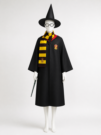Gryffindor Wizard Costume with Hood and Accessories Costume Accessories detail 3