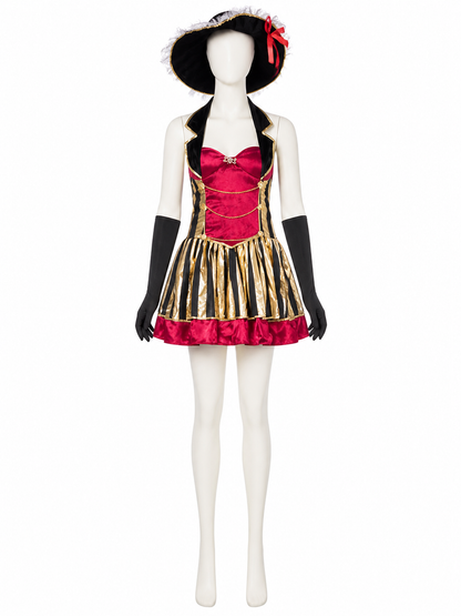 Pirate Costume with Bandeau Top and Flared Skirt for Cosplay Costumes detail 3