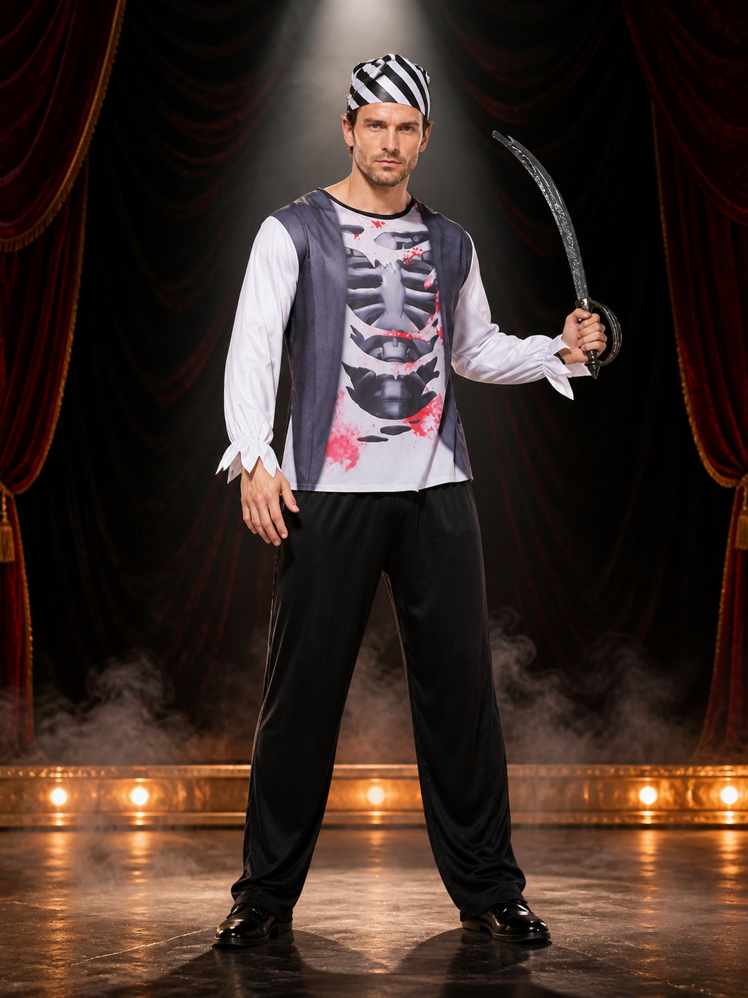 Pirate Costume with Vest and Pants for Halloween and Cosplay Costumes detail 3