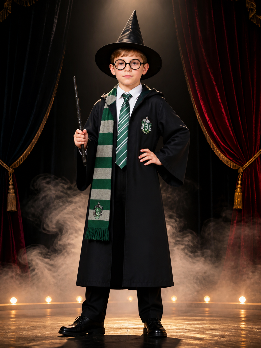 Harry Potter Slytherin Robe with Cosplay Accessories Costume Accessories detail 3