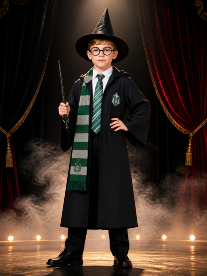 Harry Potter Slytherin Robe with Cosplay Accessories Costume Accessories detail 3