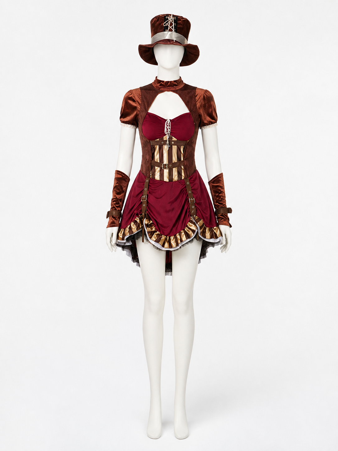 Pirate Costume with Corset and Hat for Halloween Cosplay Costume Headwear detail 3