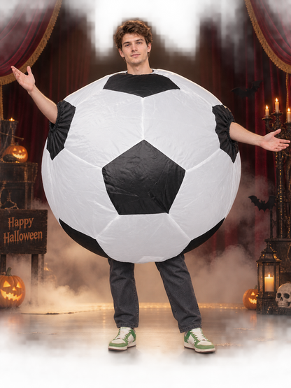 Inflatable Soccer Ball Costume for Adults White
