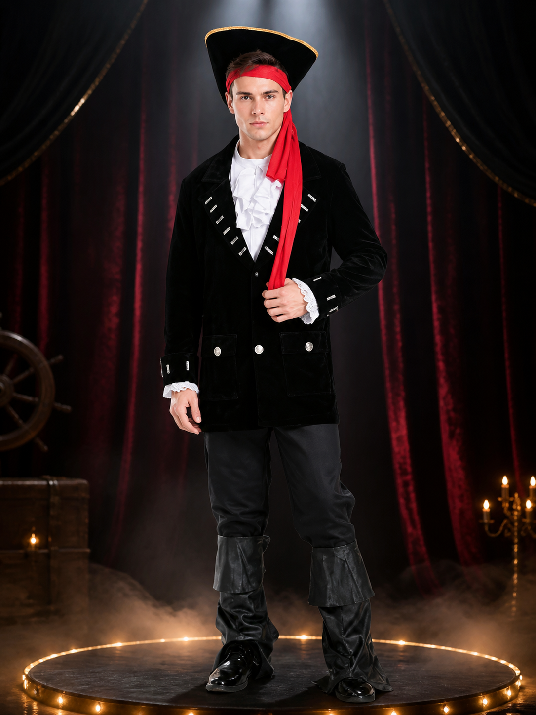 Captain Jack Pirate Costume for Halloween Costumes detail 3