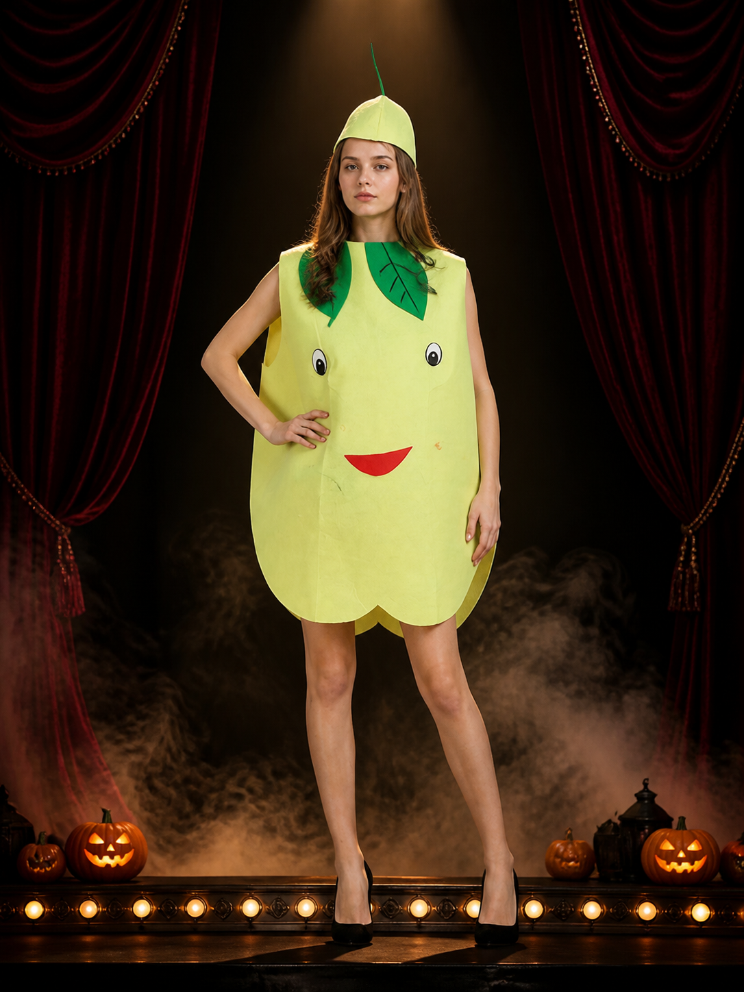 One-Piece Cartoon-Style Pear Costume for Performances Costumes detail 3