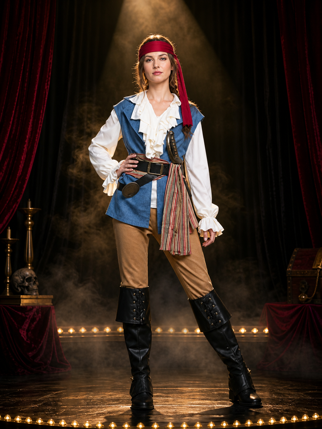 Classic Pirate Carnival Costume for Halloween