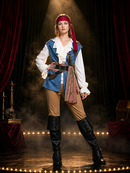 Classic Pirate Carnival Costume for Halloween