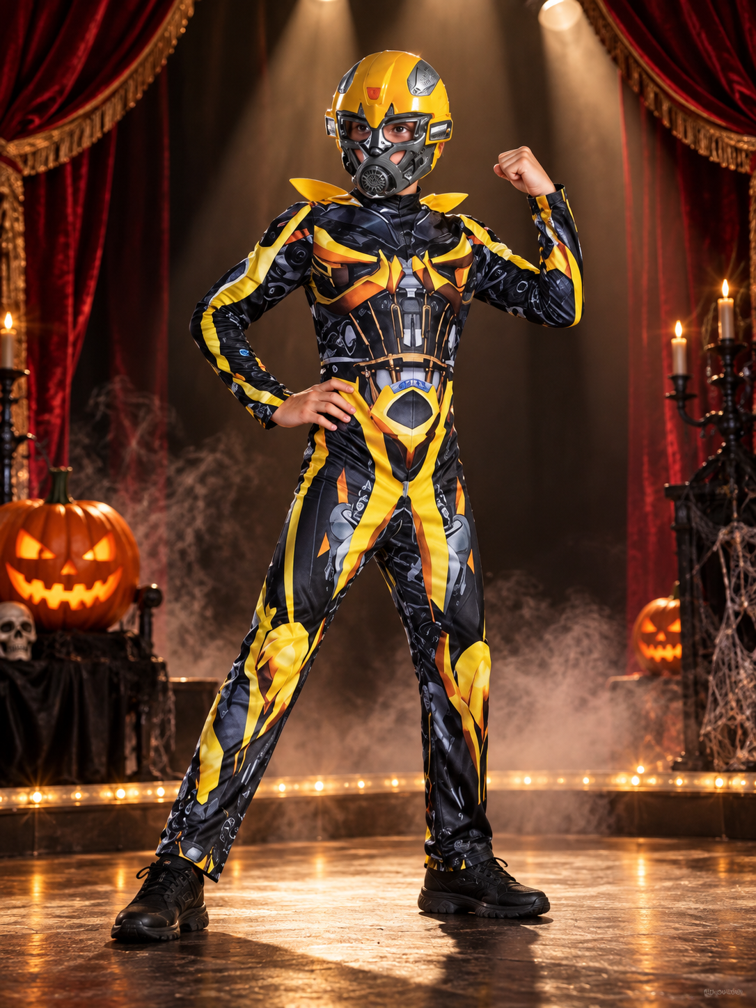 Kids' Robot Carnival Costume, Yellow, with Mask