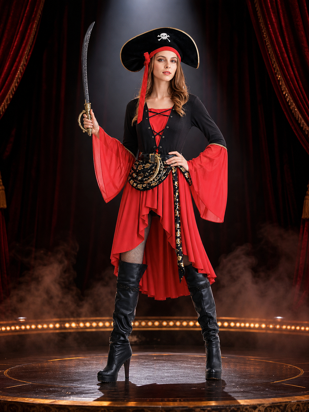 Halloween Pirate Costume for Women, Cosplay