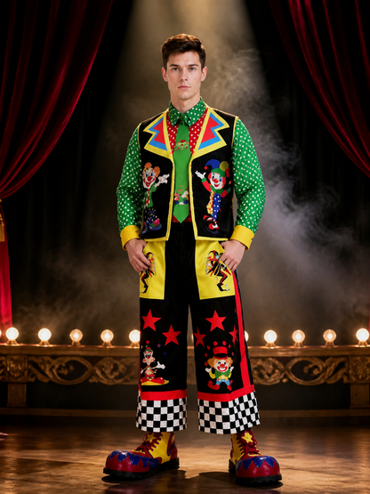 Clown Costume Jumpsuit for Masquerades, Stage Performances, and Cosplay Costumes detail 3