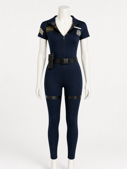 Women's Fitted Police Costume for Cosplay Costumes detail 3