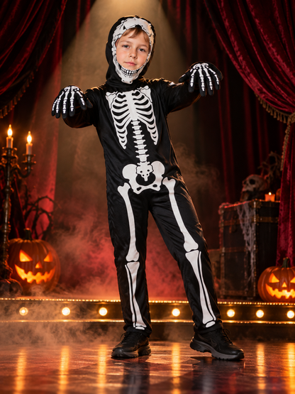 Kids' Glow-in-the-Dark Skeleton Costume