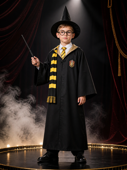 Harry Potter Hufflepuff Hooded Cloak for Cosplay