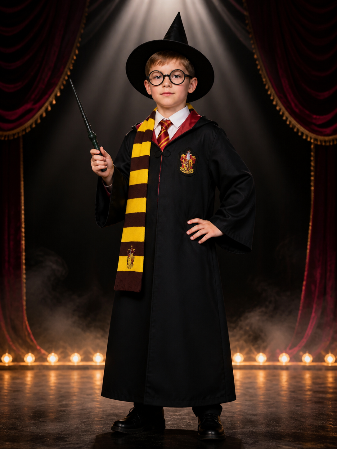 Harry Potter Gryffindor Hooded Robe for Cosplay Costumes detail 3